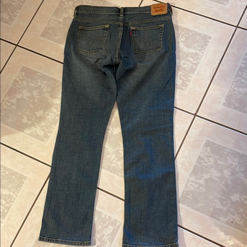 Levi's 505 Blue Straight Leg Jeans Size 8R - Picture 3 of 4